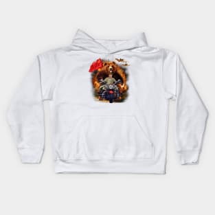 grizzly bear and Soviet Stalin in Epic battle Kids Hoodie